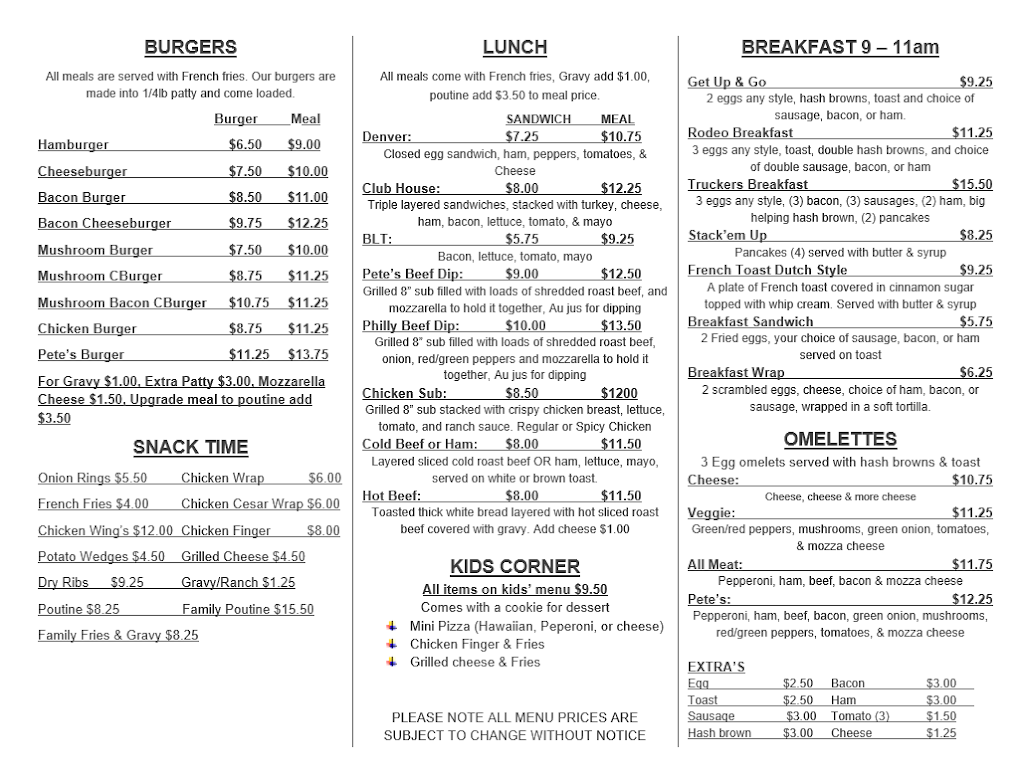 Petes Bakery | 1 Ave, Cluny, AB T0J 0S0, Canada | Phone: (403) 734-0010