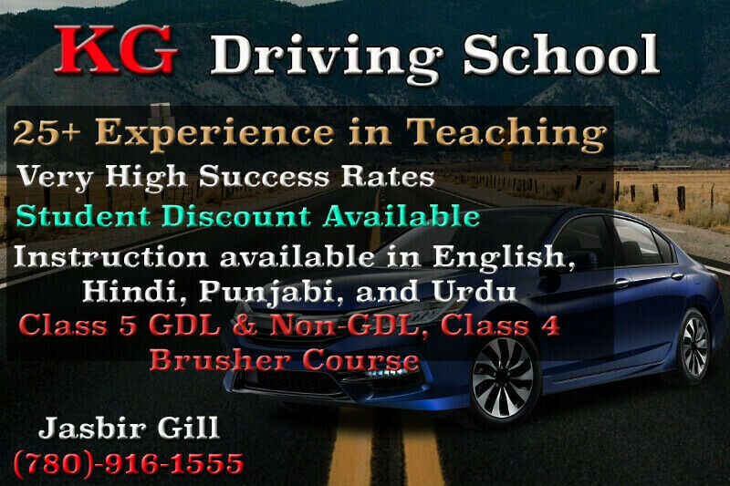 KG Driving School | 718 37a Ave NW, Edmonton, AB T6T 0S2, Canada | Phone: (780) 916-1555