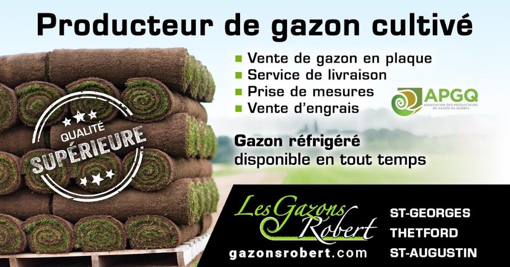 Les Gazons Robert suc. Thetford | 880 Bd Frontenac O, Thetford Mines, QC G6G 6K3, Canada | Phone: (418) 335-3329