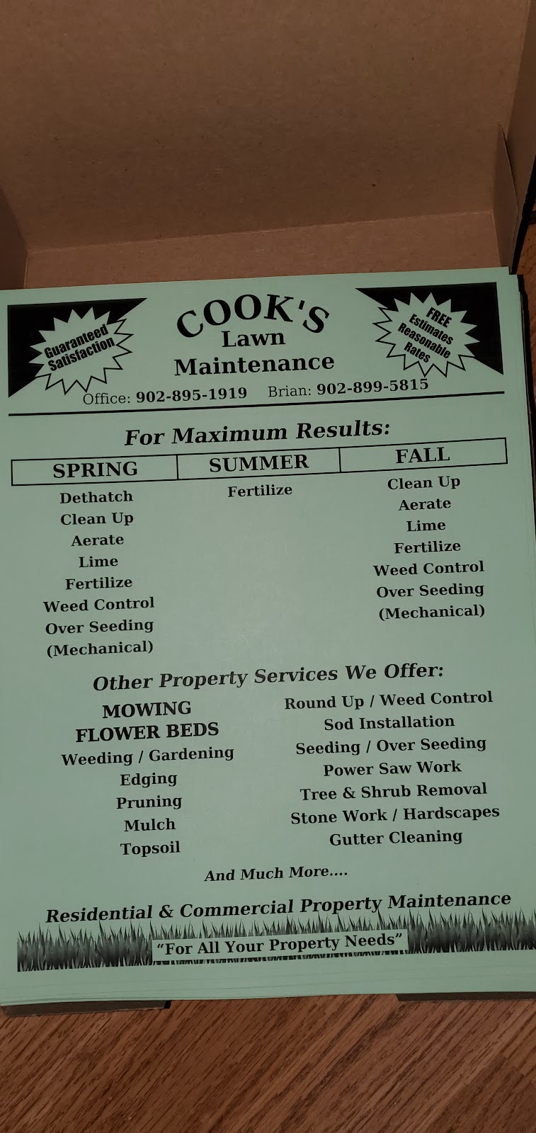 Cooks Lawn Maintenance | Hill St, Truro, NS B2N 5H5, Canada | Phone: (902) 895-1919