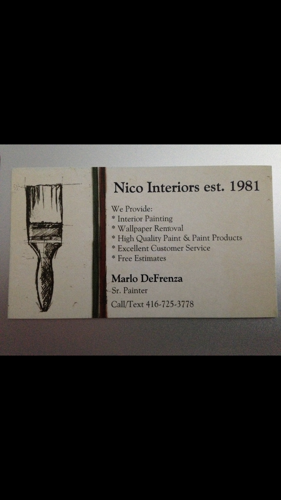 Nico Interiors - Burlington Painting Services | Pathfinder Dr, Burlington, ON L7L 6L6, Canada | Phone: (416) 725-3778