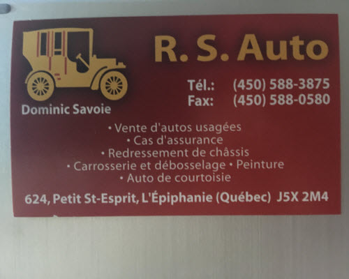 R S Auto | 624 Rang Saint Esprit, LÉpiphanie, QC J5X 2M4, Canada | Phone: (450) 588-3875