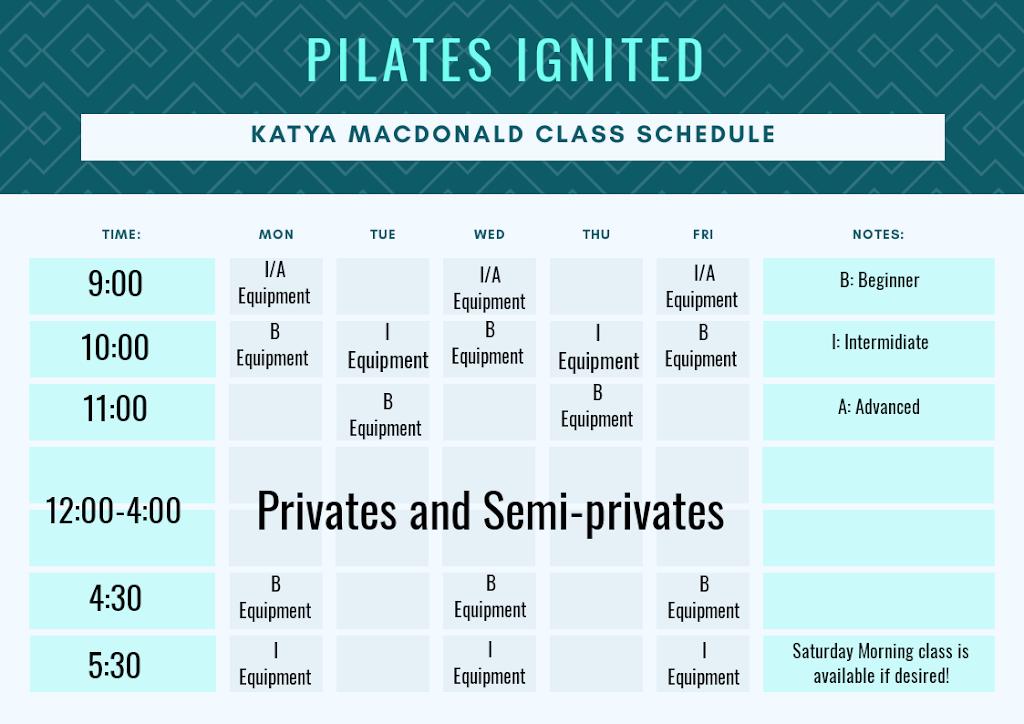 Pilates Ignited | 3009 W Bench Dr, Penticton, BC V2A 8Z8, Canada | Phone: (250) 488-9695
