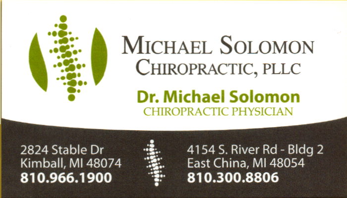Michael R. Solomon, DC | 2, 4154 River Rd, East China, MI 48054, USA | Phone: (810) 300-8806