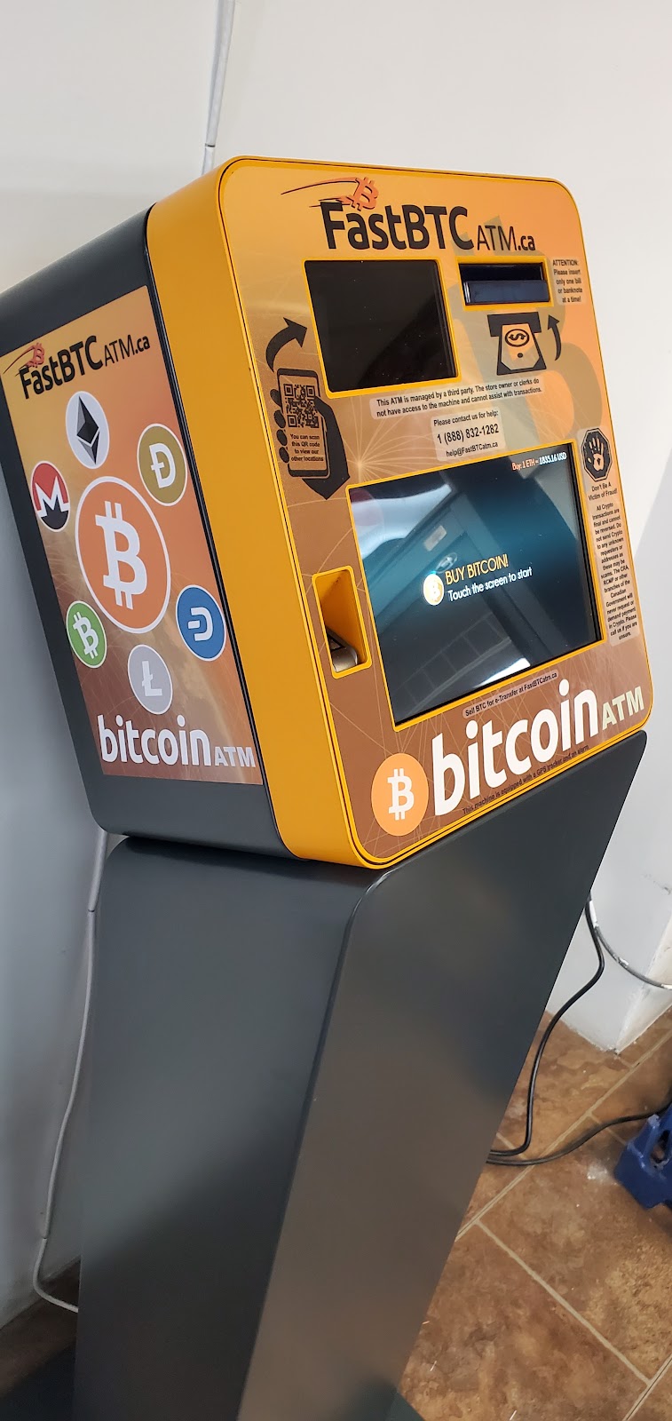 FastBTC Bitcoin ATM - Quik Shoppe | 543 Speedvale Ave E, Guelph, ON N1E 1P7, Canada | Phone: (888) 832-1282