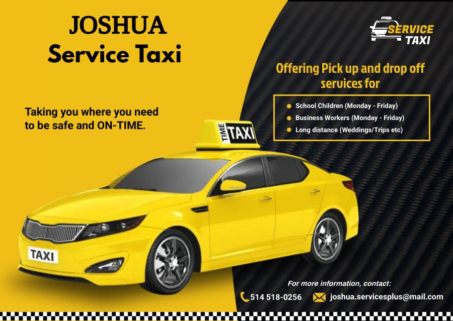 Joshua taxi Lavaltrie | 165 Rue Roland Miron, Lavaltrie, QC J5T 1Z6, Canada | Phone: (514) 518-0256