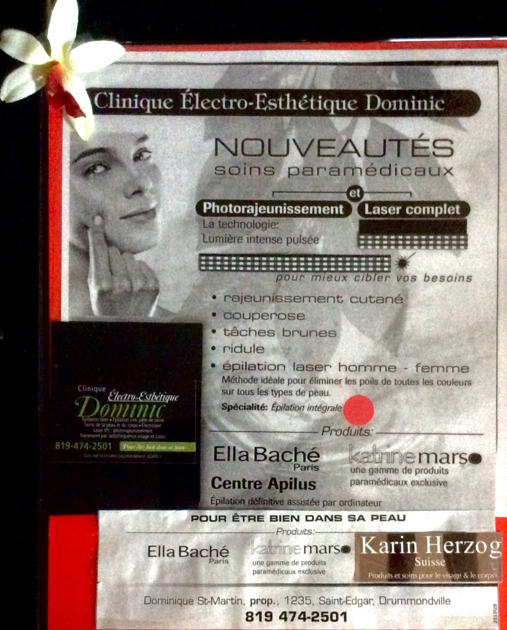 Clinique Electro-Esthétique Dominic | 1235 Rue Saint Edgar, Drummondville, QC J2B 2W4, Canada | Phone: (819) 474-2501
