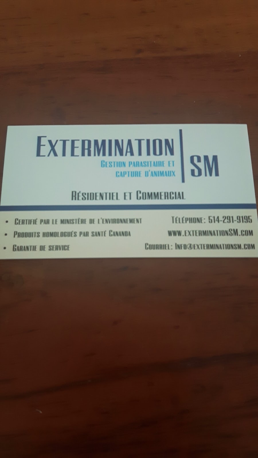 Extermination SM | 4863 Rue Bélanger, Montréal, QC H1T 1C4, Canada | Phone: (514) 291-9195