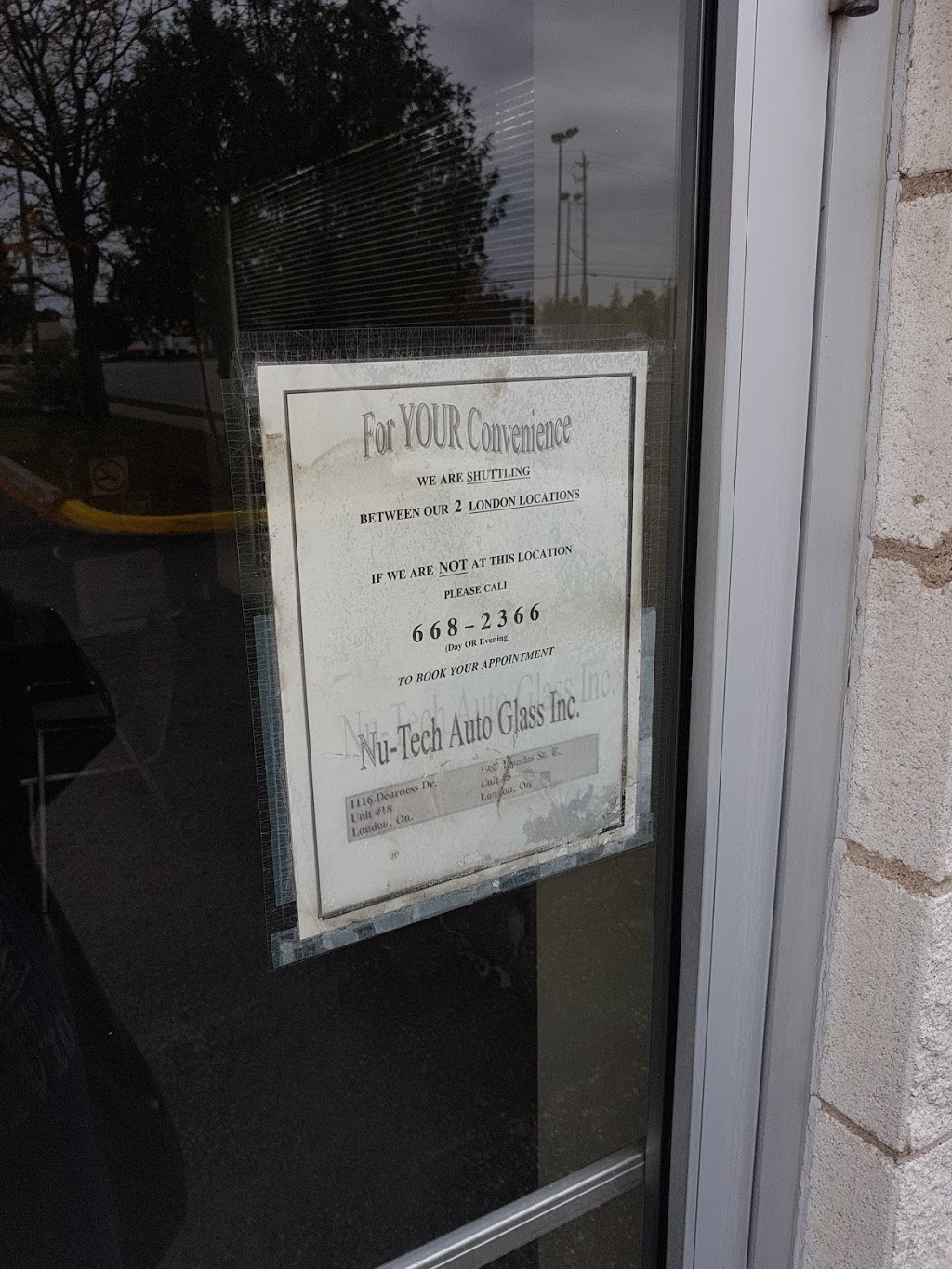 Nu-Tech Auto Glass Inc | 1982 Dundas St, London, ON N5V 1P5, Canada | Phone: (519) 668-2366