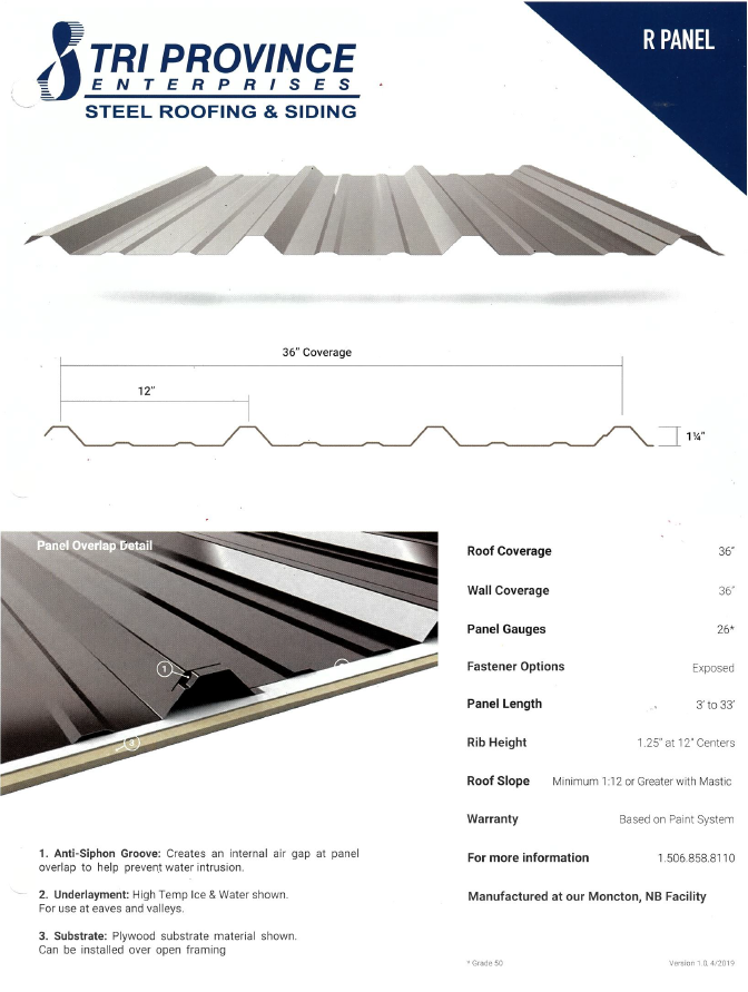 Tri Province Steel Roofing & Siding | 158 Toombs St, Moncton, NB E1A 3A5, Canada | Phone: (506) 858-8110