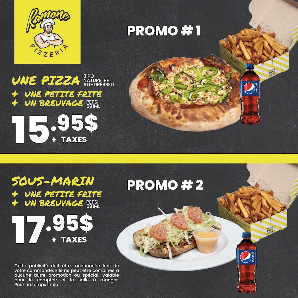 Ramone Pizzeria Sorel-Tracy | 493 Bd Fiset, Sorel-Tracy, QC J3P 6J9, Canada | Phone: (450) 249-0218