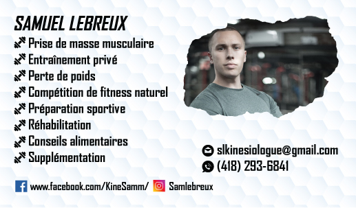 Samuel Lebreux Kinésiologue | 1415 Rue Des Champs-Élysées, Chicoutimi, QC G7H 5R7, Canada | Phone: (418) 293-6841