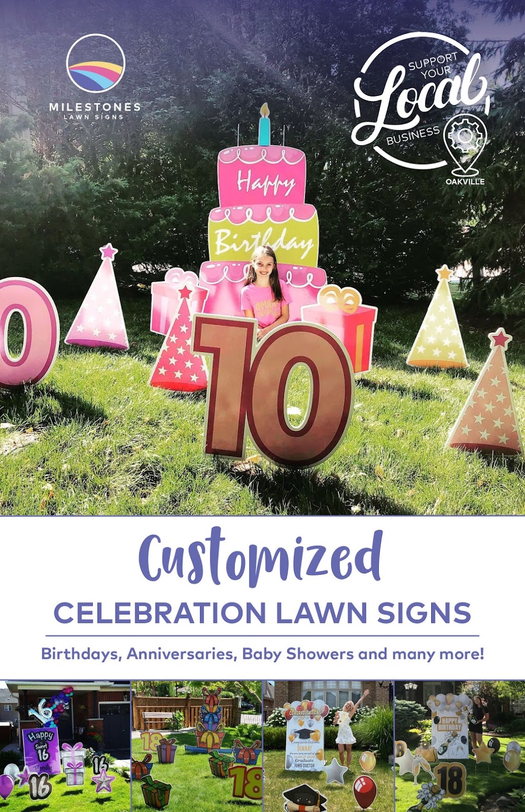 MILESTONES LAWN SIGNS Canada | 2170 Emily Cir, Oakville, ON L6M 0E5, Canada | Phone: (647) 407-7829