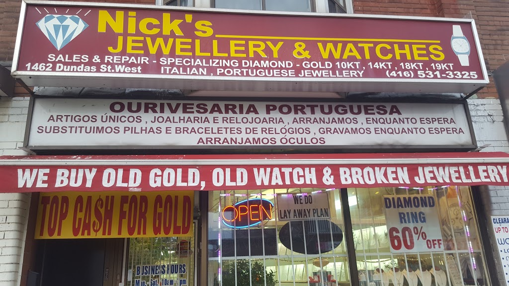 Nick Jewelery | 1462 Dundas St W, Toronto, ON M6J 1Y6, Canada | Phone: (416) 531-3325