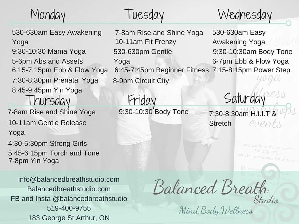 Balanced Breath Studio | 183 George St, Arthur, ON N0G 1A0, Canada | Phone: (519) 400-9755