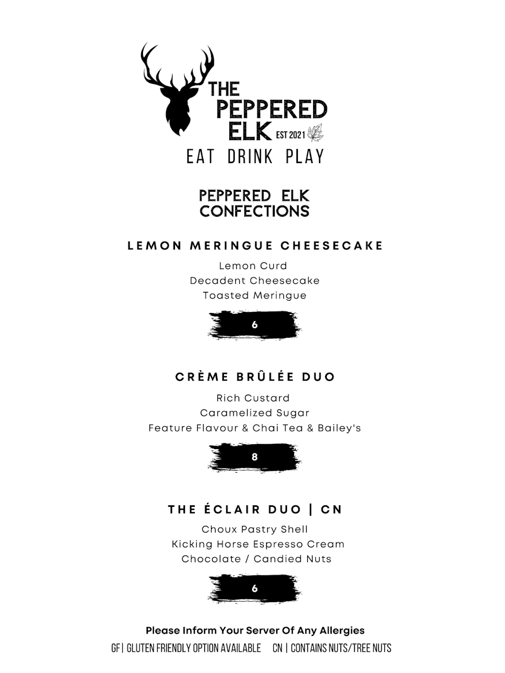 The Peppered Elk | 3519 46 St, Ponoka, AB T4J 1R5, Canada | Phone: (780) 851-2282