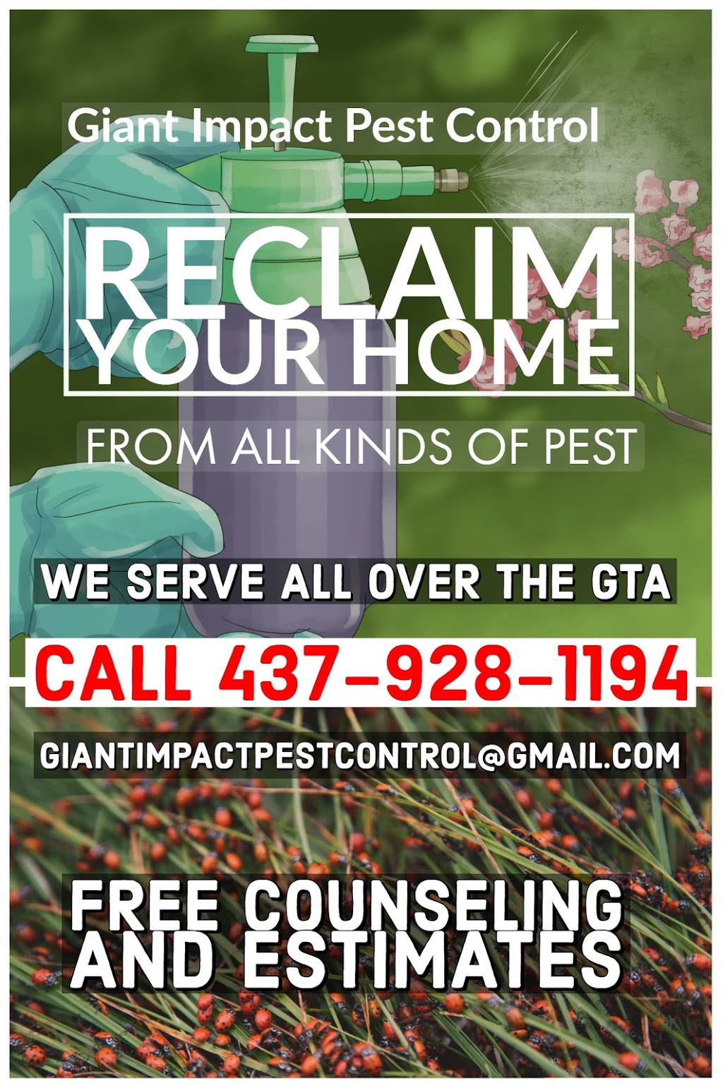 Giant Impact Pest Control | 7655 Kittridge Dr, Mississauga, ON L4T 3L9, Canada | Phone: (647) 720-2697