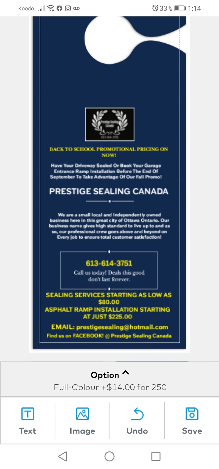 Prestige Sealing Canada | Greely, Ottawa, ON K1G 3N4, Canada | Phone: (613) 614-3751