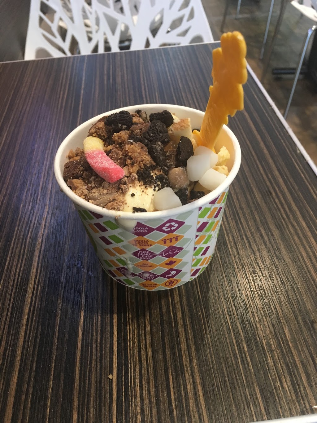 Qoola Frozen Yogurt Bar | 4700 Keele Street, York Lanes Building, 80 Vanier Ln #34, North York, ON M3J 1P3, Canada | Phone: (416) 661-6652