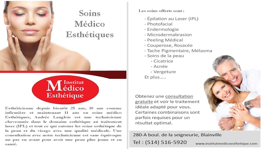 Institut Médico Esthétique | 10 Boulevard de la Seigneurie E #200, Blainville, QC J7C 3V5, Canada | Phone: (514) 516-5920