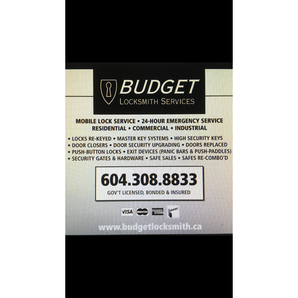 Budget Locksmith | 35500 Allison Ct, Abbotsford, BC V3G 3B7, Canada | Phone: (604) 308-8833