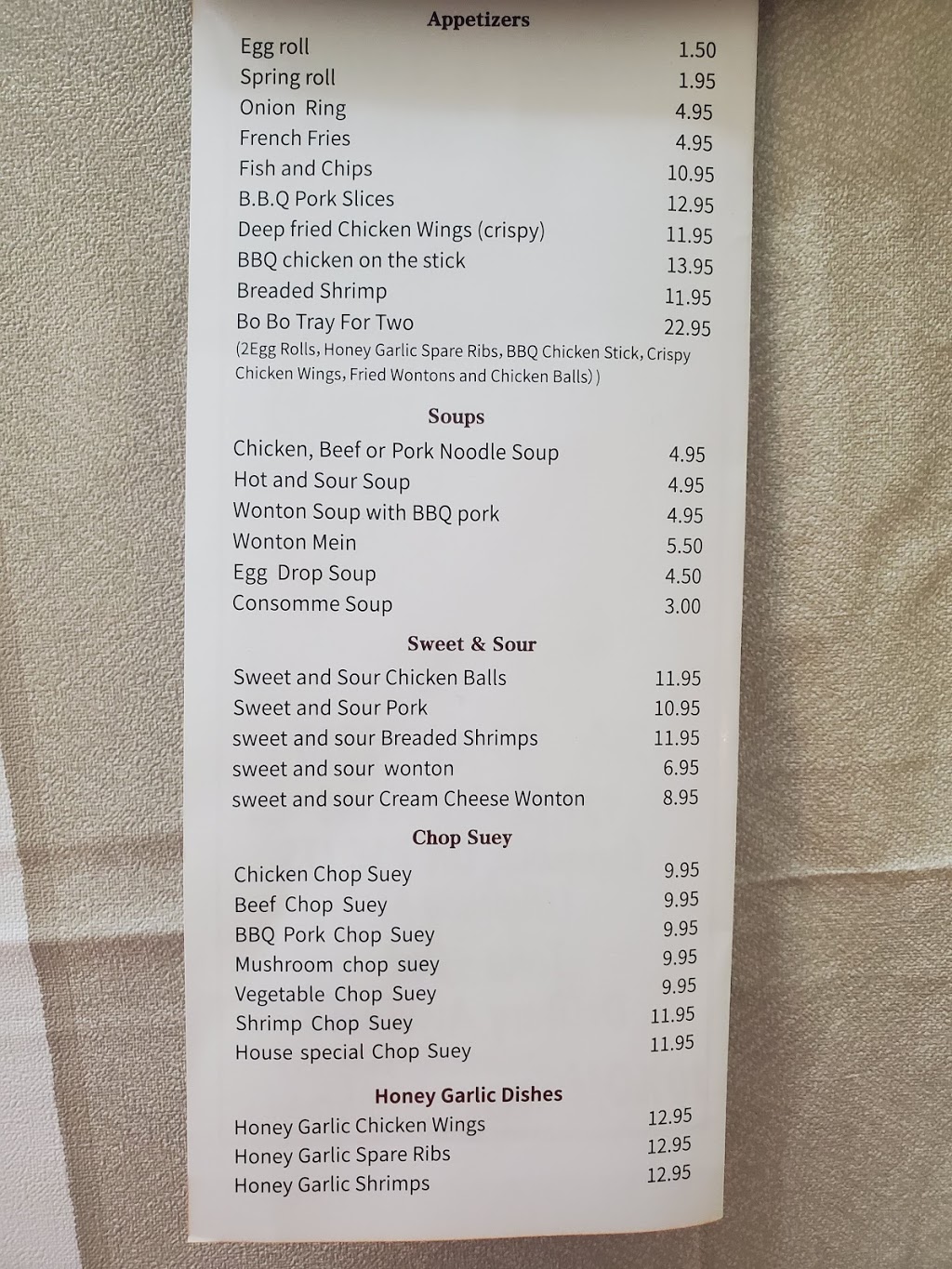 Hong Kong Restaurant | 481 Centre St, Espanola, ON P5E 1J5, Canada | Phone: (705) 869-2326