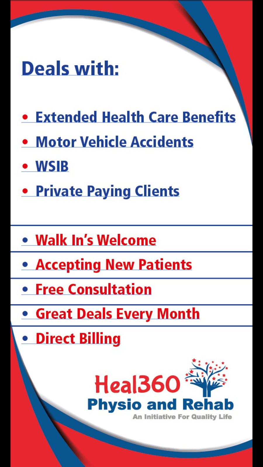 Heal360 Physio and Rehab | 284 Queen St E UNIT #121, Brampton, ON L6V 1C2, Canada | Phone: (905) 455-6699