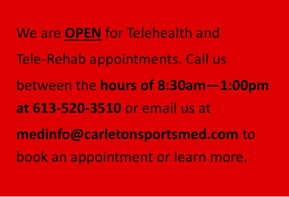 Carleton University Sport Medicine Centre | 1125 Colonel By Dr, Ottawa, ON K1S 5B6, Canada | Phone: (613) 520-3510