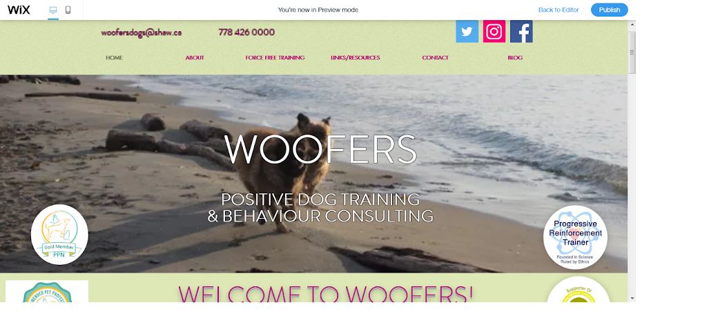 Woofers Positive Dog Training & Behaviour Consulting | 2-1215 Stellys Cross Rd, Brentwood Bay, BC V8M 1H3, Canada | Phone: (250) 896-5029