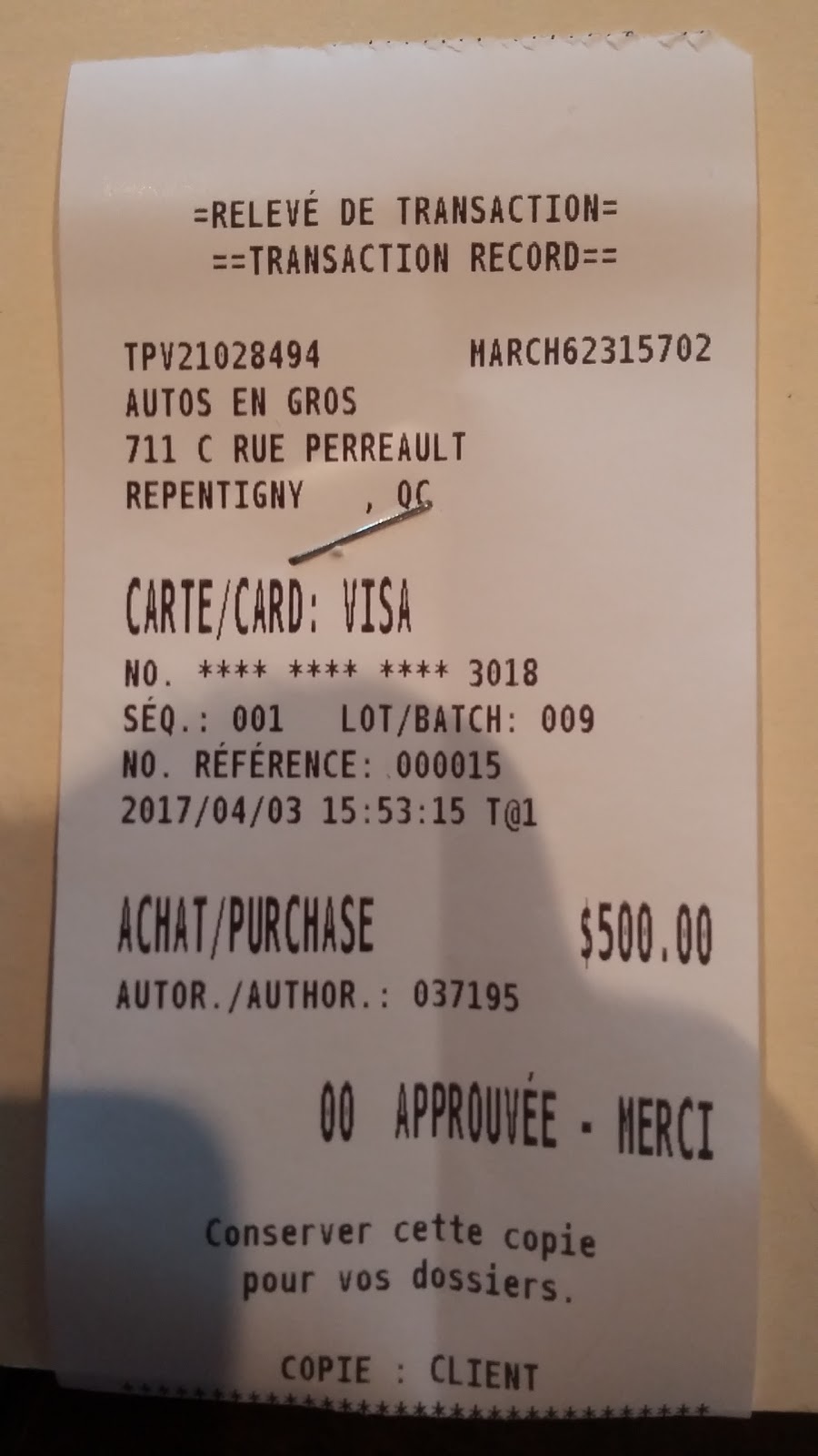 Autos En Gros | 711-C Rue Perreault, Saint-Sulpice, QC J5W 4L2, Canada | Phone: (450) 938-1115
