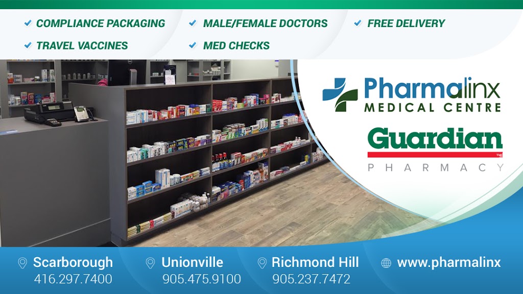 Pharmalinx Medical Centre and Guardian Pharmacy - Richmond Hill | hospital | 9301 Bathurst St unit # 8, Richmond Hill, ON L4C 9S2, Canada | 9052377472 OR +1 905-237-7472