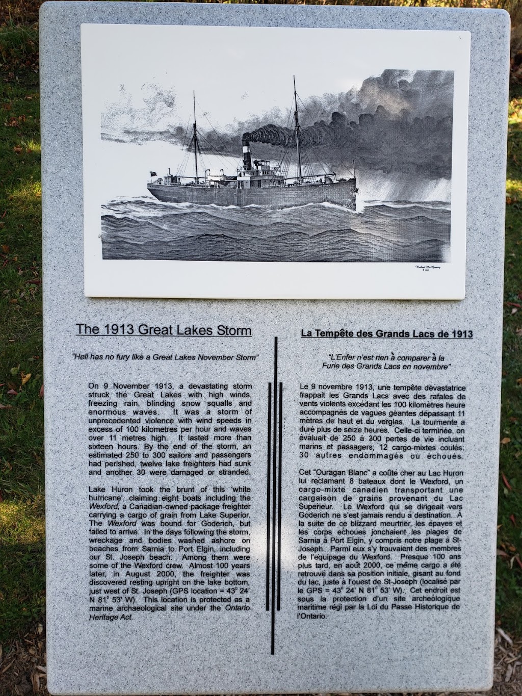 St. Joseph Memorial Park | Bluewater, ON N0M 2T0, Canada
