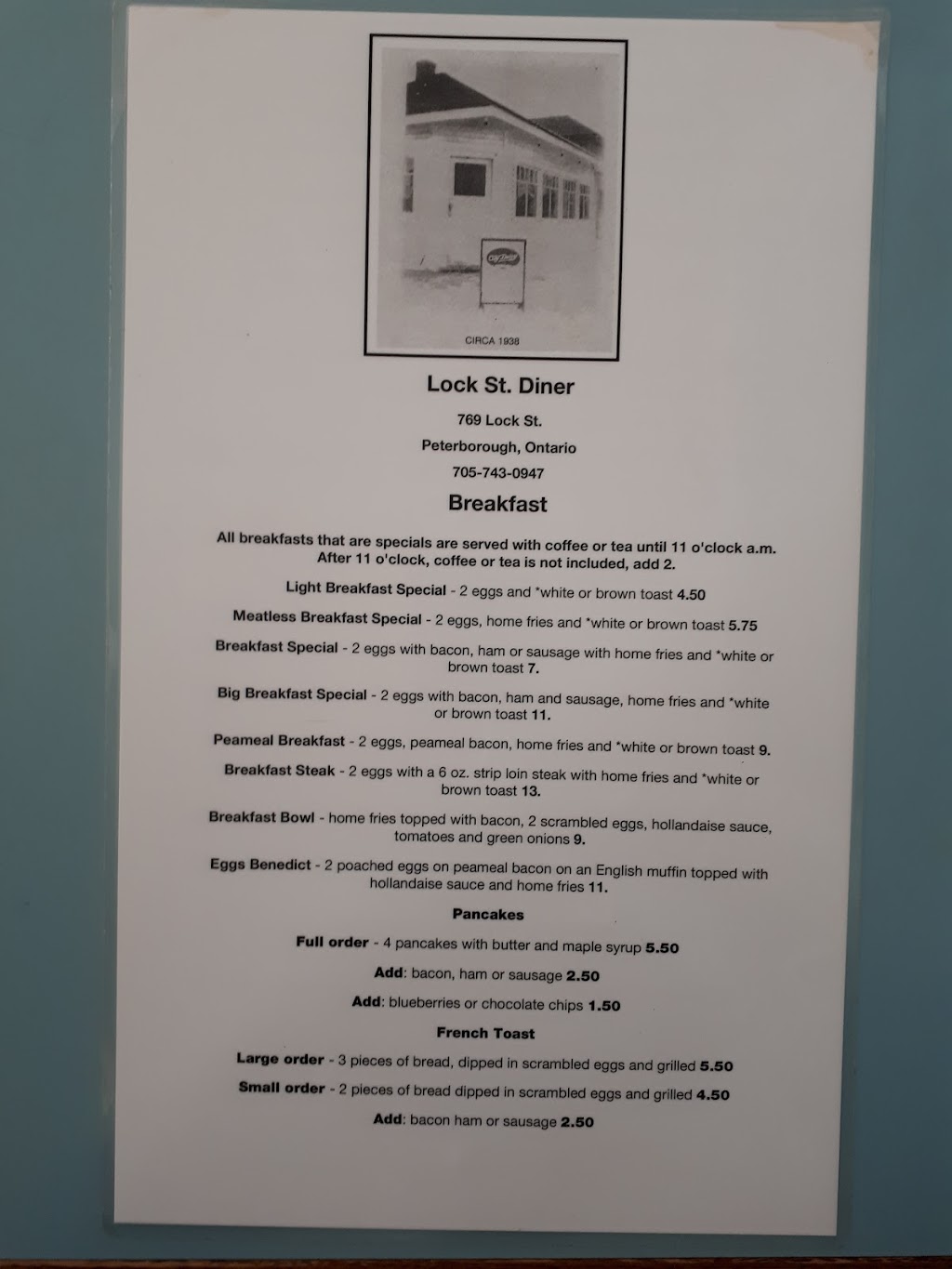 Lock Street Diner | 769 Lock St, Peterborough, ON K9J 8S8, Canada | Phone: (705) 743-0947