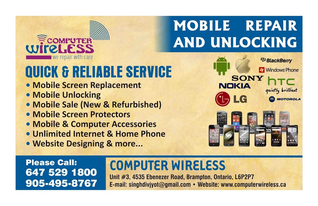 SINGH COMPUTER WIRELESS | 160 Davenfield Cir Unit # 2, Brampton, ON L6P 4M1, Canada | Phone: (647) 529-1800