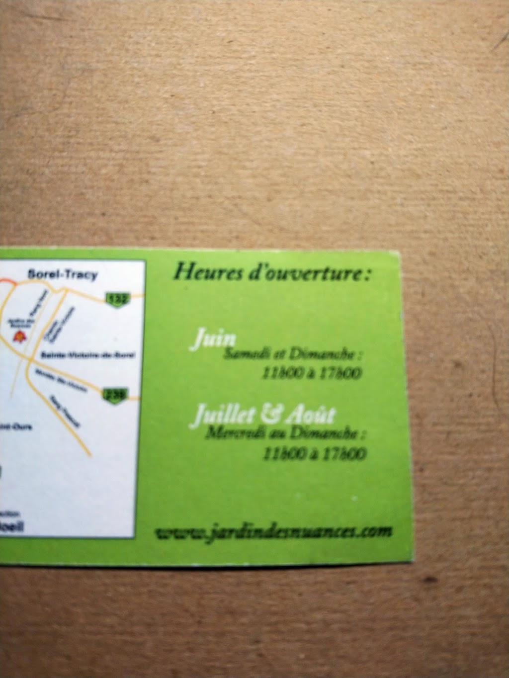 Jardin des Nuances | 441 Rang N, Sainte-Victoire-de-Sorel, QC J0G 1T0, Canada | Phone: (450) 494-3955