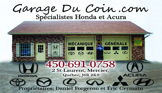 Garage Du Coin | 2 Rue Saint-Laurent, Mercier, QC J6R 2K9, Canada | Phone: (450) 691-0758