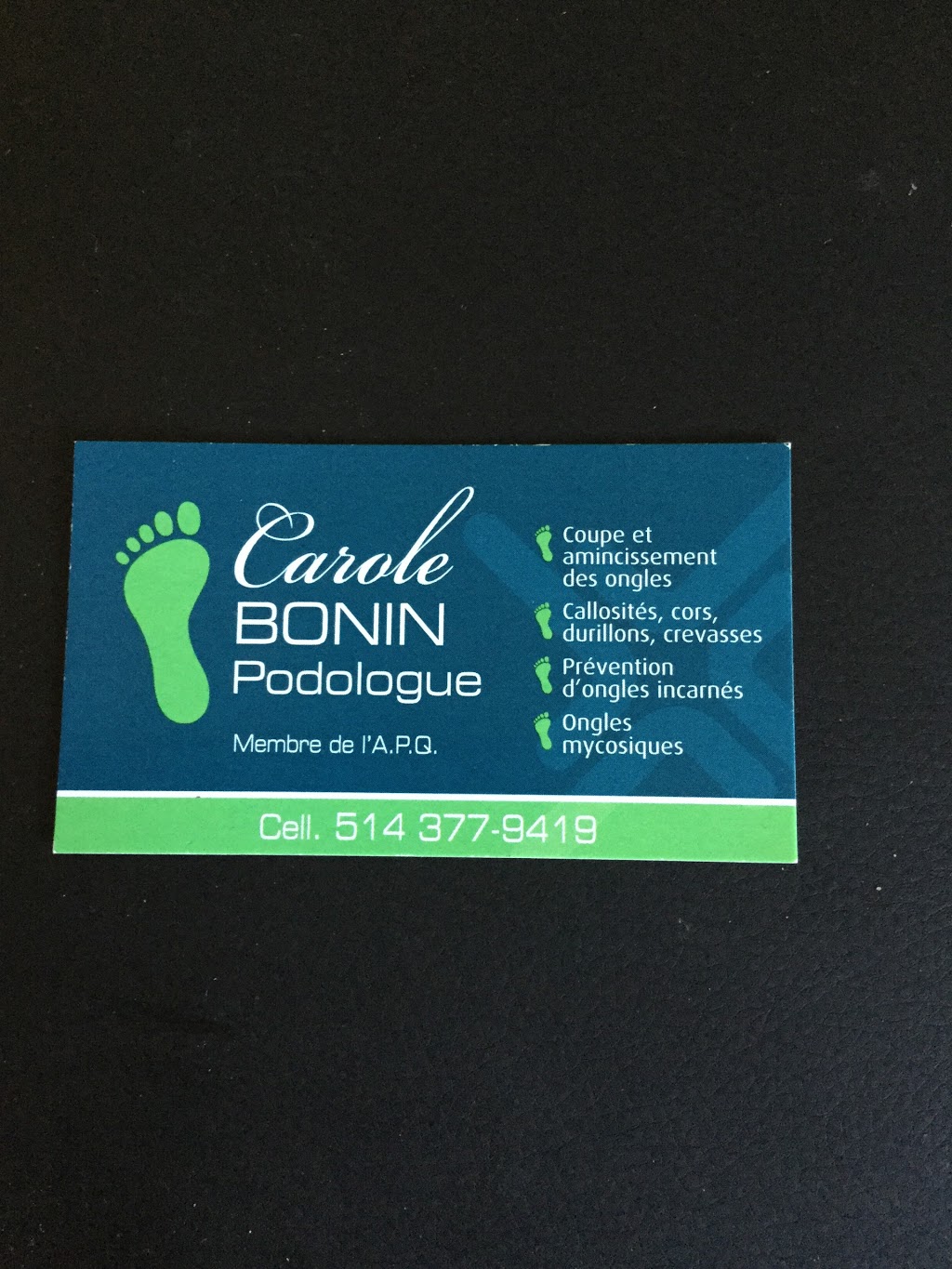 Carole Bonin podologue | 52 Rue Saint Laurent, Beauharnois, QC J6R 1V4, Canada | Phone: (514) 377-9419