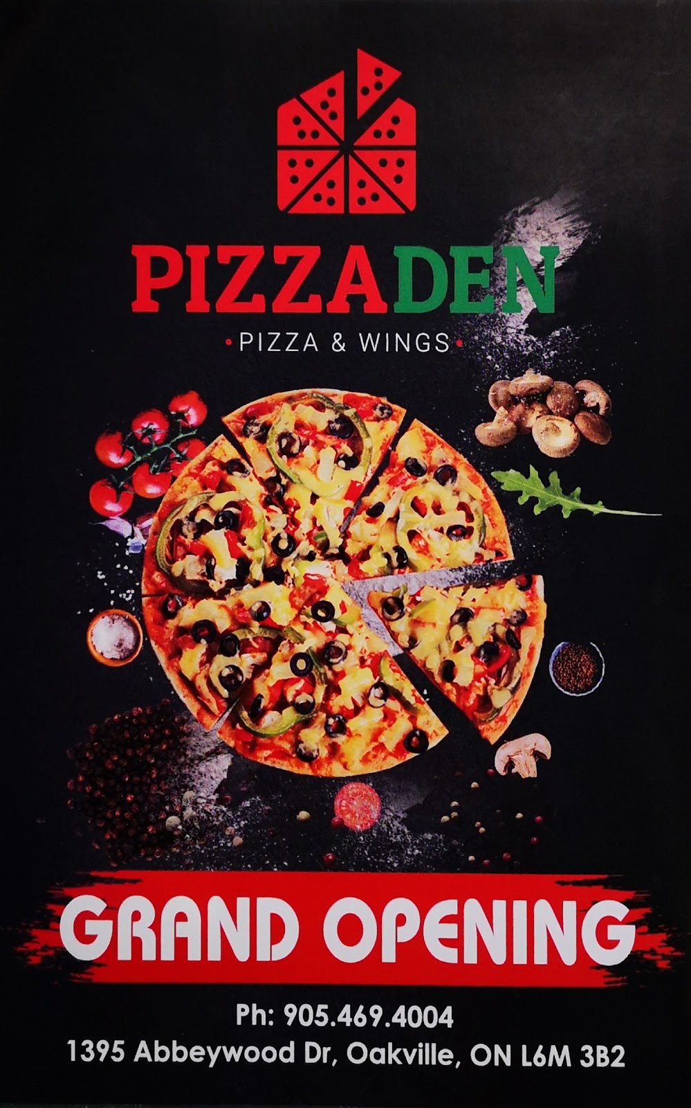 Pizza Den | 1395 Abbeywood Dr Unit 1, Oakville, ON L6M 3B2, Canada | Phone: (905) 469-4004