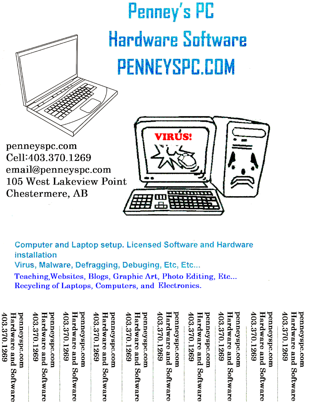 Penneys PC Hardware Software | 105 W Lakeview Point, Chestermere, AB T1X 1K2, Canada | Phone: (403) 370-1269