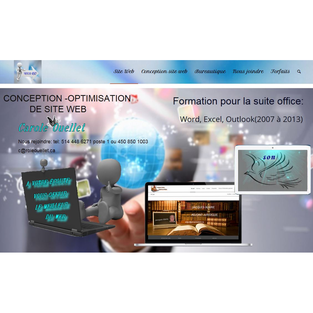 Carole Ouellet, Conception de Site Web | 70 Rue 28 du Lac des Français, Sainte-Marcelline-de-Kildare, QC J0K 2Y0, Canada | Phone: (450) 850-1003