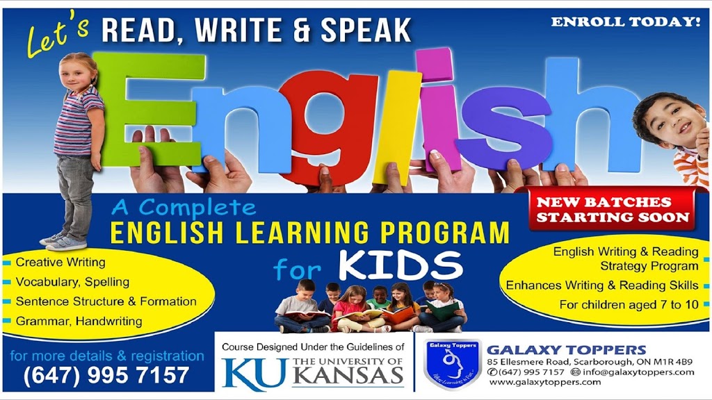 Galaxy Toppers Educational Coaching Services INC. | 85 Ellesmere Rd unit 205, Scarborough, ON M1R 4B9, Canada | Phone: (647) 995-7157