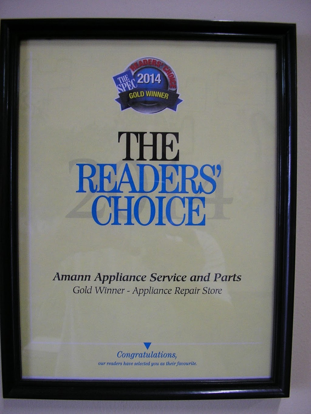 Amann Appliance Service & Parts | 1576 Stone Church Rd E #8, Hamilton, ON L8W 3P9, Canada | Phone: (905) 527-2008
