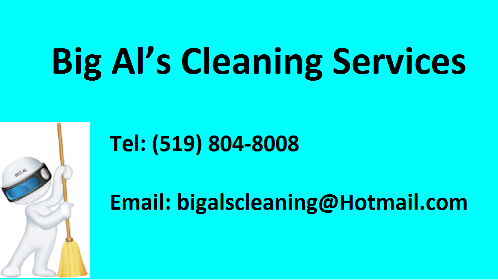 Big AL’s Cleaning Services | 432 Gatestone Blvd, Waterloo, ON N2T 2J3, Canada | Phone: (519) 804-8008