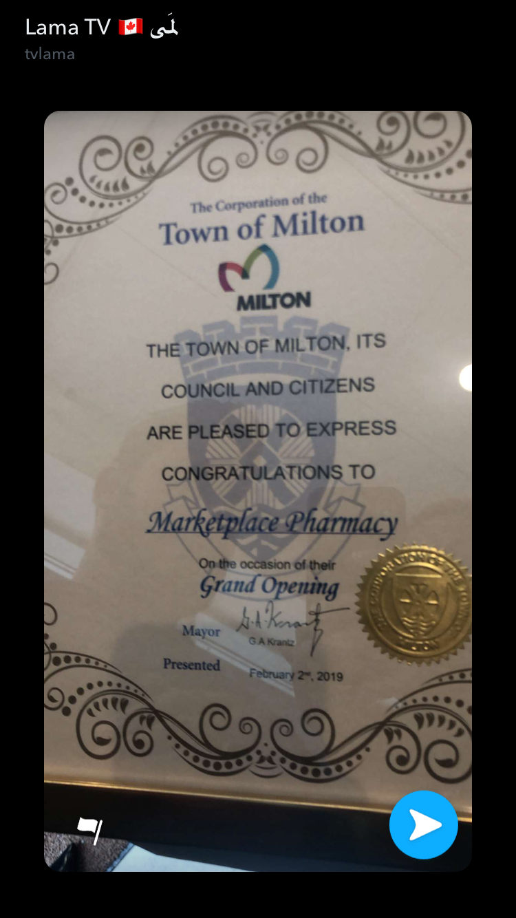 Marketplace Pharmacy Milton | 1015 Bronte St S #5B, Milton, ON L9T 8X3, Canada | Phone: (905) 864-1600