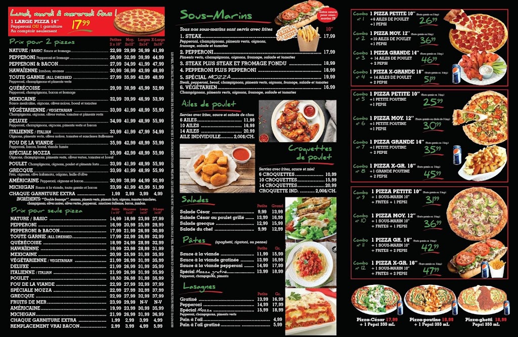 Restaurant Pizza Mozza | 1351 Chem. dOka, Oka, QC J0N 1E0, Canada | Phone: (450) 234-0800