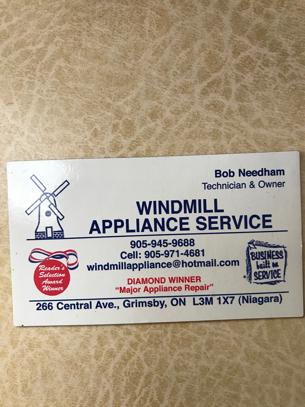 Windmill Appliance Service | 266 Central Ave, Grimsby, ON L3M 1X7, Canada | Phone: (905) 945-9688
