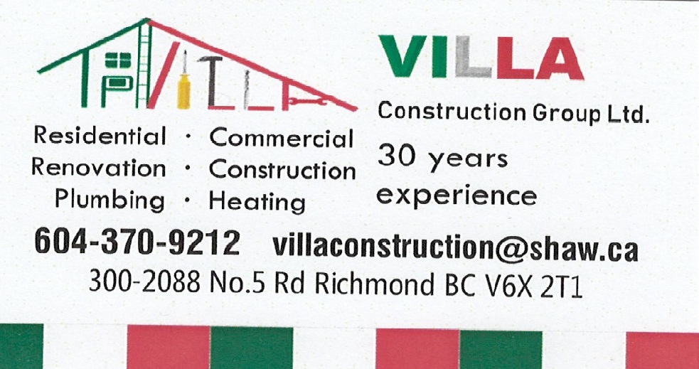 Top Villa Construction Group ltd | point of interest | 2088 No 5 Rd #300, Richmond, BC V6X 2T1, Canada | 7783862667 OR +1 778-386-2667