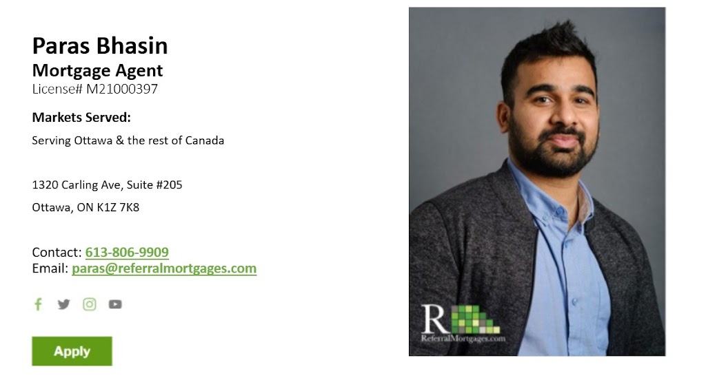 Ottawa Mortgage agent- Paras Bhasin | 335 Meadowbreeze Dr, Ottawa, ON K2G 0J7, Canada | Phone: (613) 806-9909