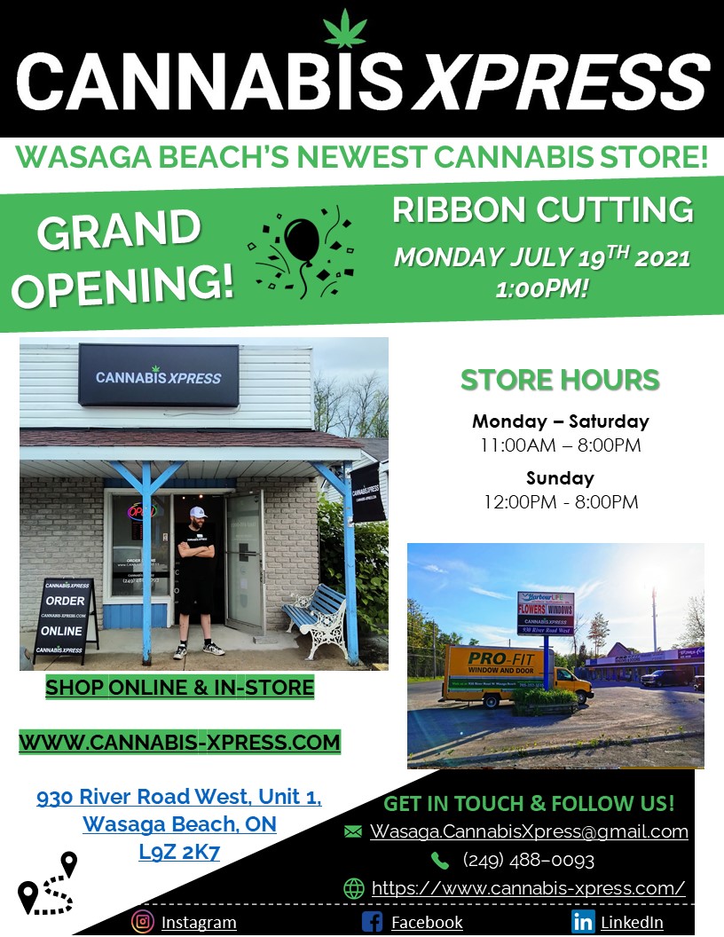 CANNABIS XPRESS | 930 River Rd W Unit 1, Wasaga Beach, ON L9Z 2K7, Canada | Phone: (249) 488-0093