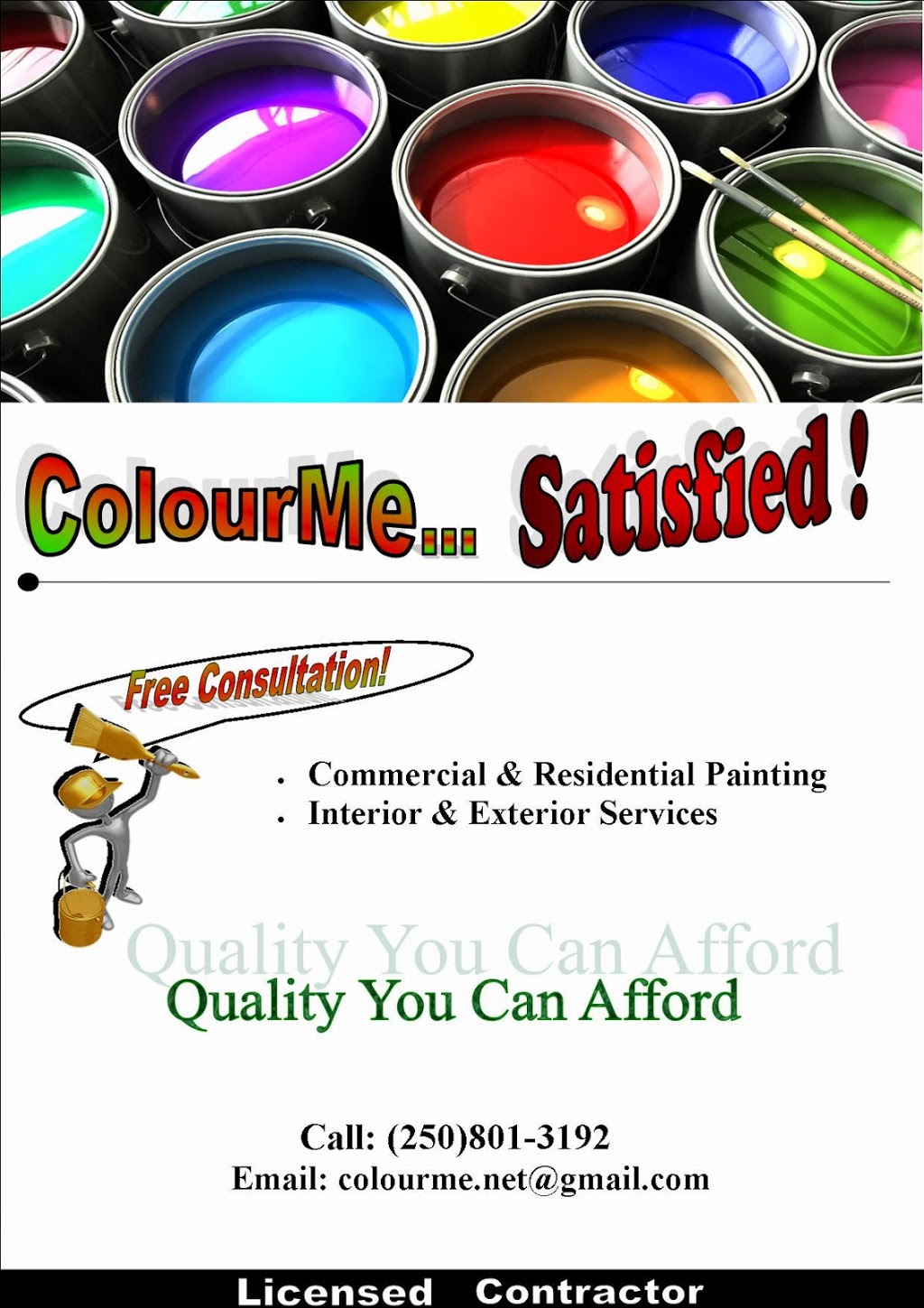 ColourMe Satisfied | 251 Glenpark Dr, Kelowna, BC V1V 1W9, Canada | Phone: (250) 801-3192